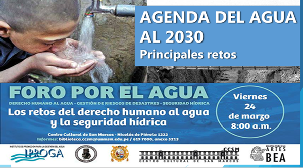 GENDA DEL AGUA: Contribuciones para el Desarrollo Sostenible, en el tema de seguridad hidrica